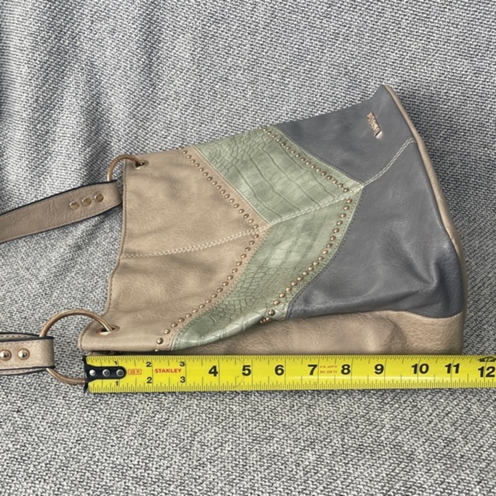 Montana West Tan, Green, and Gray Shoulder Bag - Picture 10 of 16